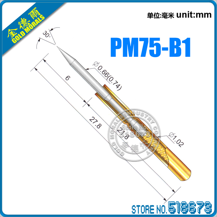 100 / PM75-B1 dia 0.66mm  ׽Ʈ κ pogo pin  27.8mm (120g)  